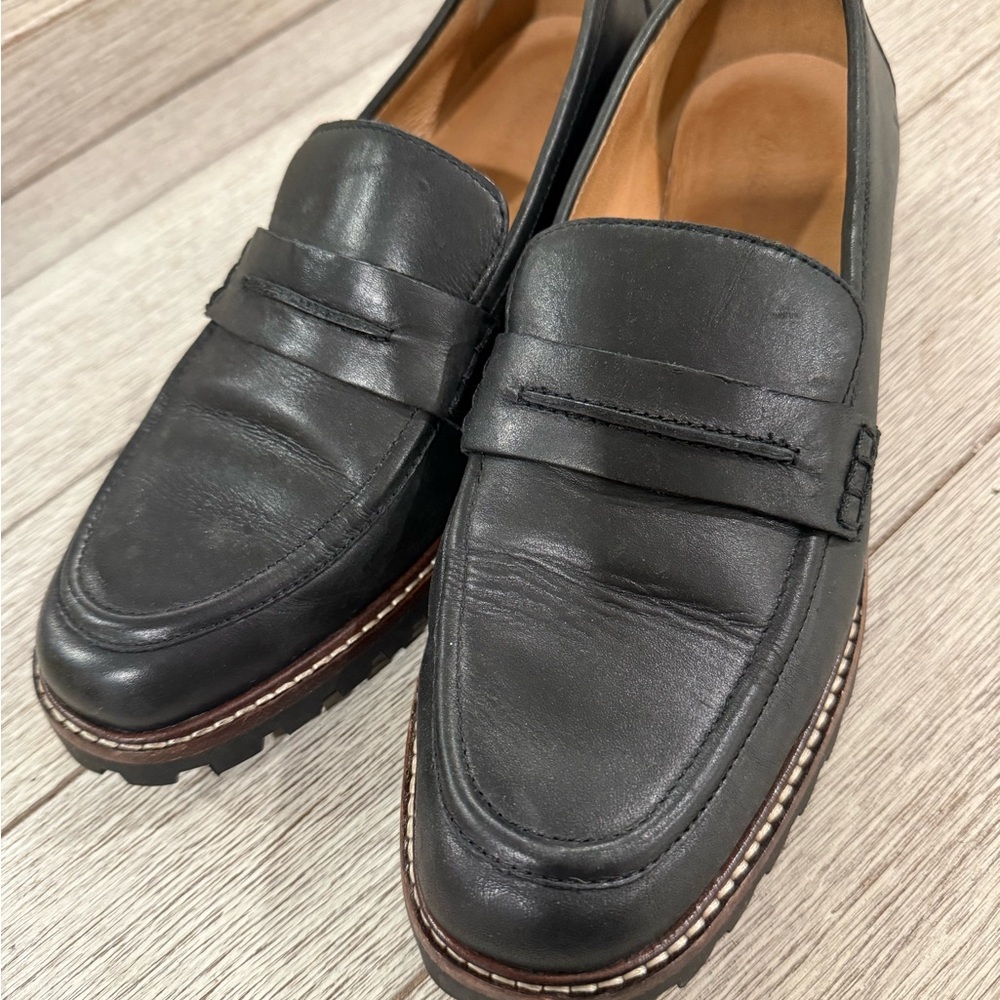 Madewell Black Leather Loafers
